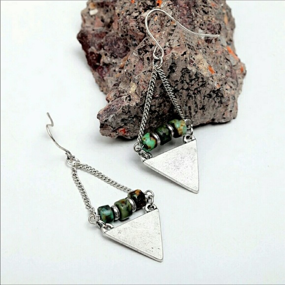 Boho Triangle Earrings - Picture 4 of 5